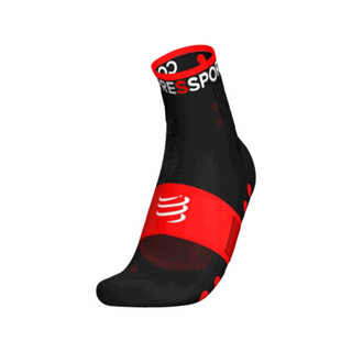 COMPRESSPORT 马拉松户外运动装备 训练压缩袜 高帮袜 排汗透气 训练袜[1双装]-黑色 T1(脚码35-38)