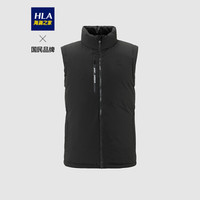 HLA海澜之家羽绒马甲男2020秋季时尚休闲舒适有型背心马甲HWRBJ3Q001A 黑色(01) 165/84A(46) cz