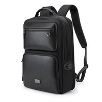 稻草人双肩包男15.6英寸大容量笔记本电脑包多功能旅行出差背包防泼水学生书包MMJB01200912BK01A
