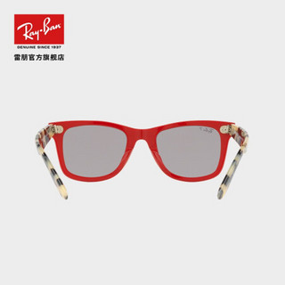 RayBan雷朋太阳镜徒步旅行者男款偏光开车司机镜0RB2140F可定制 1243P2红色镜框灰色偏光镜片 【定制单拍不发，镜片需另拍】尺寸52