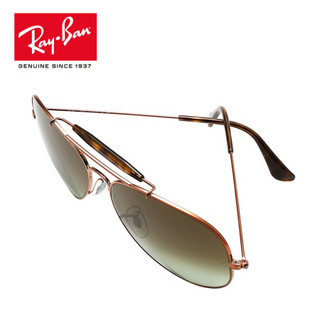 RayBan 雷朋太阳镜飞行员形男女款蛤蟆镜复古前卫渐变色0RB3029可定制 9002A6  古铜色镜框绿色渐变镜片 【定制单拍不发，镜片需另拍】尺寸62