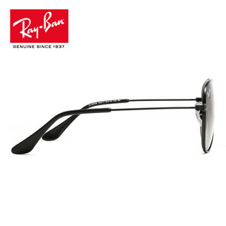 RayBan 雷朋儿童眼镜飞行员形太阳镜童蛤蟆镜防紫外线0RJ9506S可定制 220/11黑色镜框灰色渐变镜片 【定制单拍不发，镜片需另拍】尺寸52