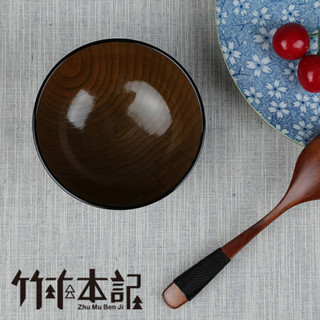 竹木本记 日式木碗枣木材质饭碗粥碗儿童汤碗面碗加厚防烫防摔 樱花碗