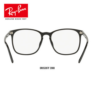 RayBan 雷朋光学镜架男款方形时尚潮流镜框0RX5387F可定制 2000黑色镜框 尺寸54【定制单拍不发，镜片需另拍】