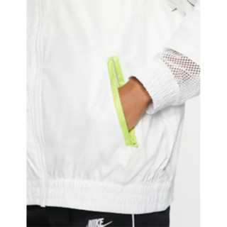 耐克Nike男女同款夹克衫网眼透气运动服休闲外套AR3025 White/Black L