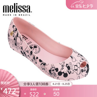 melissa 梅丽莎迪士尼合作款印花鱼嘴中童童凉鞋32660 粉色/黑色 内长215mm 3