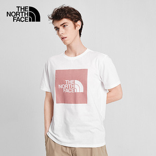 THE NORTH FACE 北面 男士运动T恤 499K-QR4 白色/粉色