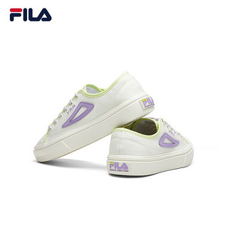 FILA 斐乐 FILA 潮流舒适休闲帆布鞋 F52W014403F 运动帆布鞋 绿紫 36.5