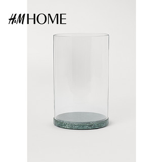 HM HOME家居用品饰品2020秋季新款大理石底座透明玻璃烛台0898030