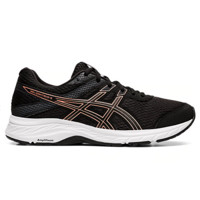 ASICS亚瑟士女鞋轻质缓冲舒适跑步鞋1012A570 Black/Rose Gold 5