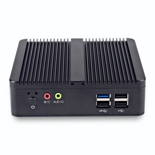 盈驰迷你电脑小主机 双网双串口J2900J1900四核 N2830 mini PC 微型工控电脑主机 J2900四核 单网口 2G内存+32G固态硬盘