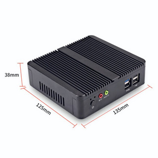 盈驰迷你电脑小主机 双网双串口J2900J1900四核 N2830 mini PC 微型工控电脑主机 J2900四核 单网口 2G内存+32G固态硬盘