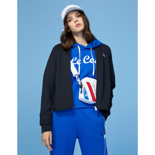 商品【20新品】乐卡克法国公鸡印花款棒球外套时尚立领拉链开衫女