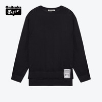 Onitsuka Tiger鬼塚虎中性 长袖针织衫女 圆领卫衣 2183A507-759 黑色 XL