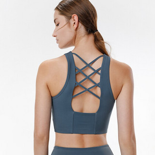 HOTSUIT后秀 塑形系列 运动背心女 2020夏季新款美背塑形文胸bra跑步健身瑜伽上衣 风暴灰 XL