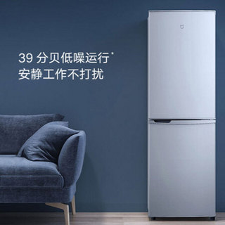 小米(MI)米家两门冰箱 160L 多挡温控调节能高效急速制冷节能低噪家用公寓多效保鲜冰箱 米家两门冰箱 160L 银色