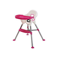 宝宝餐椅多功能宝宝餐椅儿童餐桌学习吃饭座椅儿童餐椅bb椅子便捷式小椅子 白红色 +礼物
