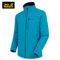 Jack Wolfskin/狼爪官方软壳夹克外套男士春季款户外休闲防风防溅水1303371 1303371-1077/威尼斯蓝 L 180/100A