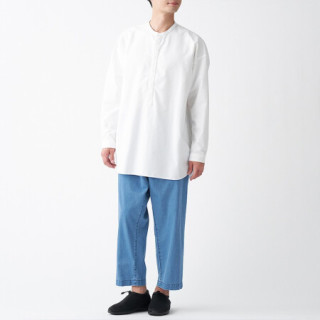 无印良品 muji labo 男女通用 轻量 牛仔 轻便宽版裤 蓝色 l