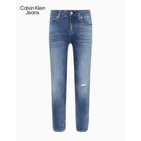 CK JEANS 2020秋冬新款 女装恒温37.5系列合体版牛仔九分裤 J214617 1A4-蓝色 25