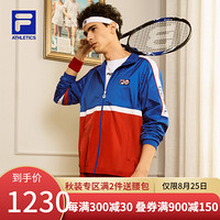 FILA x Wilson 斐乐男士梭织外套2020秋季新款撞色运动茄克联名款 RB圣托里尼蓝-RB 165/88A/S