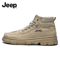 JEEP/吉普2020秋冬男士增高鞋高帮板鞋内增高男鞋休闲鞋马丁鞋