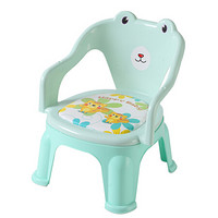 餐椅宝宝 宝宝吃饭餐椅儿童椅子座椅塑料靠背椅餐桌椅卡通小椅子板凳 升级版加厚+    浅绿色