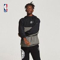 NBA 篮网队 拼接撞色梭织休闲套头运动外套 图片色 L