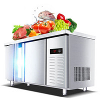 冷藏操作台保鲜平冷工作台冰箱冷藏冷冻冰柜厨房酒店商用双温冷柜 冷藏 120x80x80cm