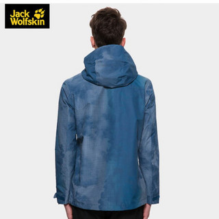 Jack Wolfskin/狼爪官方冲锋衣男秋冬新品户外防水透气夹克运动登山服冲锋衣5118071 5118071-7727/深蓝纹 XL 185/104A