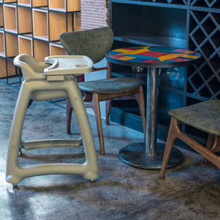 塑料BB椅酒店餐厅椅肯德基麦当劳儿童餐椅宝宝吃饭椅婴儿餐桌 升级版：蓝色带坐垫 送碗具