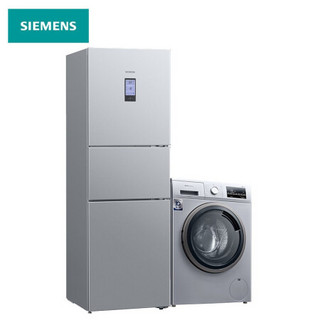 西门子(SIEMENS) 9kg变频洗+306升风冷冰洗套装 WG42A2Z81W+KG32HA26EC