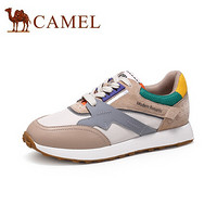 骆驼（CAMEL） 女鞋 透气百搭网红撞色反光设计跑步鞋 A03503653 利爪棕 37