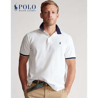 Ralph Lauren/拉夫劳伦男装 2020年秋季定制修身弹力网格网球衫12562 100-白色 S