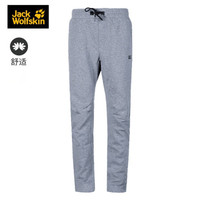 Jack Wolfskin狼爪官方男裤秋冬新品户外加绒防风不易沾水休闲透气舒适软壳长裤5518472 5518472-6110/内里抓绒/深烟灰 M 180/90A