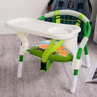 高低降宝宝凳子叫叫椅儿童靠背椅幼儿小板凳吃饭座椅婴儿餐椅家用 可升降普通款绿狮子+餐盘(无靠背)