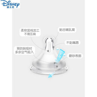 迪士尼（Disney）旗舰【官方】双手柄宽口径PPSU彩绘奶瓶耐摔240ml/330mL AA128-奶瓶240ML配M奶嘴-蓝色