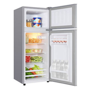 家用小冰箱冷藏冷冻小型租房用电冰箱 拉丝银148L(双门双温)实用加厚款
