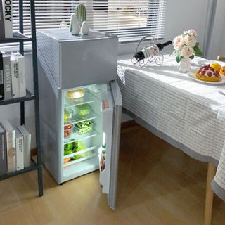家用小冰箱冷藏冷冻小型租房用电冰箱 拉丝银148L(双门双温)实用加厚款