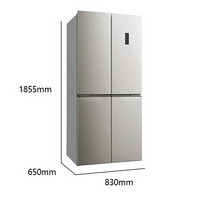 冰箱家用 280/310/442升 电冰箱节能法式冰箱 442升 十字门风冷 变频银色