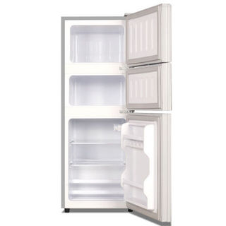 152L小冰箱家用小型租房宿舍迷你冷藏冷冻小型一级节能电冰箱 138D拉丝银三能效