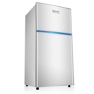 小型电冰箱冷藏冷冻宿舍租房办公室家用静音小冰箱 拉丝银168升(双`门双温