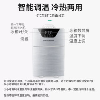 迷你小冰箱车家两用小型微型家用学生宿舍租房单人用车载冰箱冷藏 20L三核单门金色(制冷)