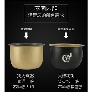 集团多功能电饭煲家用智能预约电饭锅3L4L5L升 5L电脑型-黄晶+球釜-双胆款+