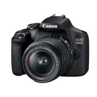 Canon 佳能 EOS 1500D APS-C画幅 数码单反相机 黑色 EF-S 18-55mm F3.5 IS II 变焦镜头+EF-S 55-250mm F4.0 IS STM 长变焦镜头 双镜头套机