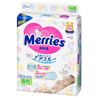 Merries 妙而舒 纸尿裤 S82片*4包