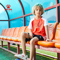 KELME（kids）男童短袖T恤爪子卡通短袖T恤新款儿童撞色袖口T恤夏TX50213005 红色 150cm