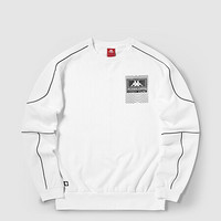 Kappa卡帕电音联名套头衫2020新款男运动卫衣休闲外套圆领长袖上衣K0A52WT01F 漂白-001 XL