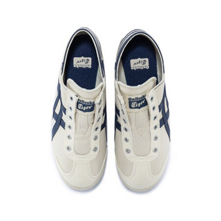 Onitsuka Tiger鬼塚虎一脚蹬小白鞋懒人休闲鞋男女MEXICO 66 PARATY 米白色/藏青色 39.5