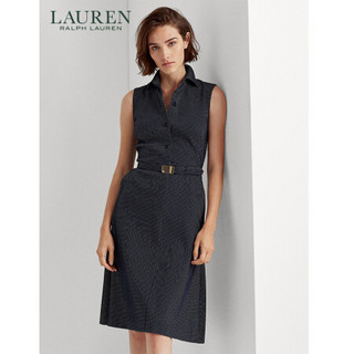 RALPH LAURENLauren/拉夫劳伦女装 2020年春季腰带提花布衬衫式连衣裙60226 101-黑色 00